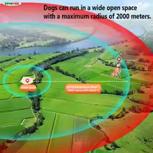 XW-T19 Intelligent GPS Dog Fence System Wireless Outdoor Pet Training Collar