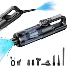 שואב אבק אלחוטי לרכב 17000Pa – רטוב/יבש, סוללה 6000mAh