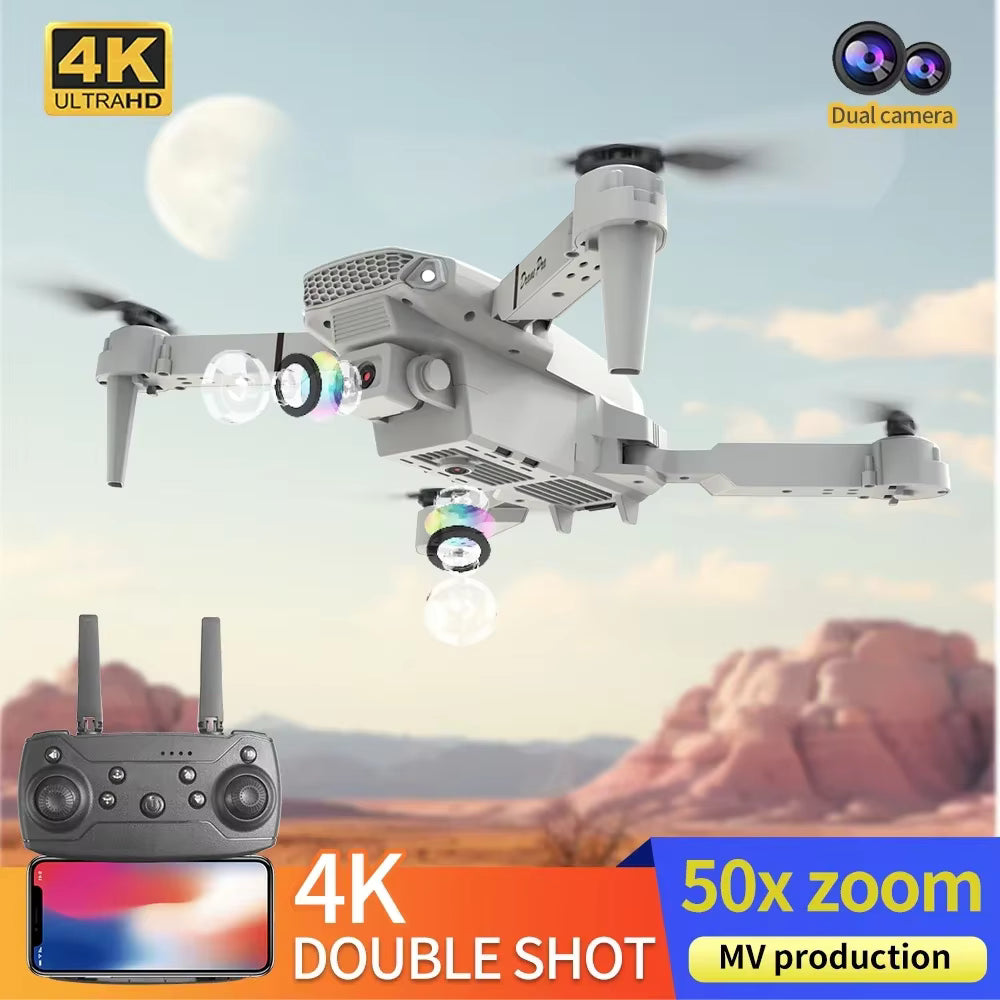 רחפן מיני E88 4K HD עם מצלמה WiFi FPV | מתקפל | שלט מרחוק