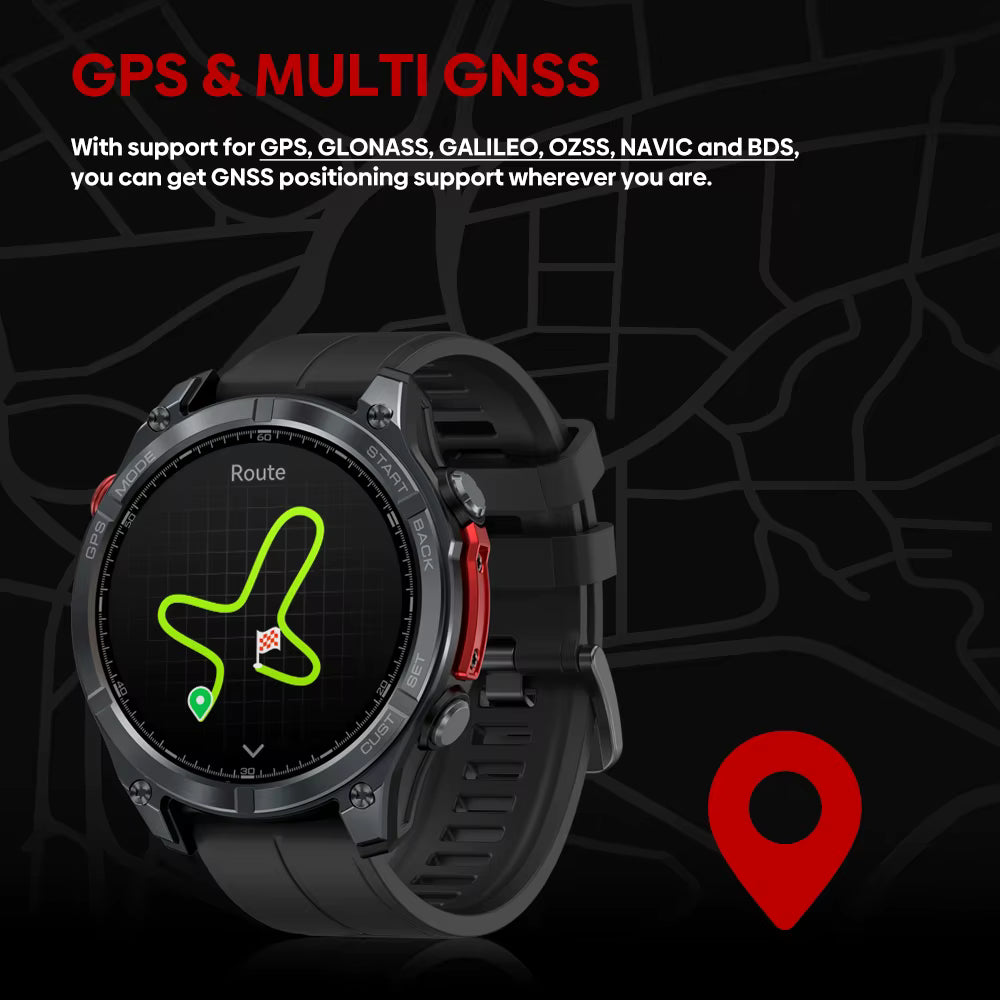 שעון חכם Giberer Vertix Stratos 4 | GPS | AMOLED 1.43" | 170+ ספורט | 5ATM