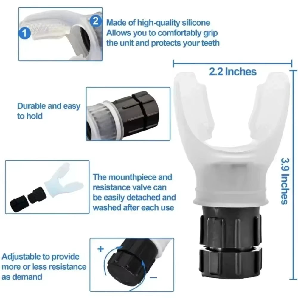 Breathing Exercise For Lungs – Portable Breath Fitness Exerciser Device