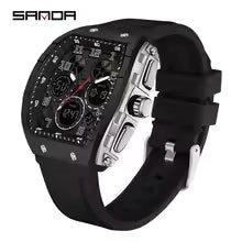 SANDA 6157 | שעון דיגיטלי לגברים | עמיד מים | מולטיפונקציונלי | שעון מעורר