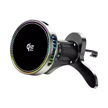 מטען אלחוטי מגנטי לרכב | Qi2 25W | קירור אוויר | RGB | אייפון 17