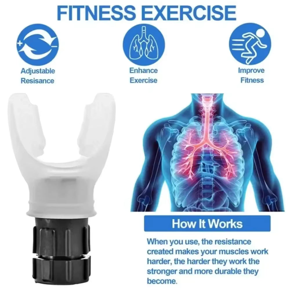 Breathing Exercise For Lungs – Portable Breath Fitness Exerciser Device