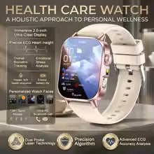 שעון חכם לנשים דגם 2026 | מסך AMOLED 2.0" | ECG | דופק | שיחות BT