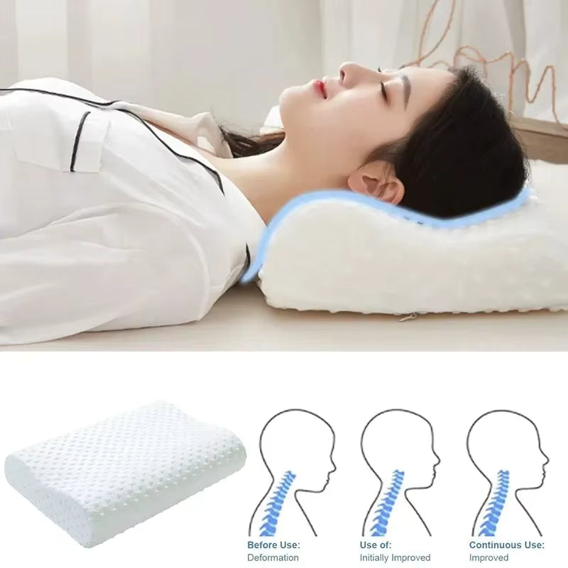 כרית זיכרון קונטור אורתופדית JAF028 | צד מתכוונן | הקלת כאבי צוואר וכתפיים | שינה טובה יותר