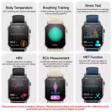 שעון חכם לנשים דגם 2026 | מסך AMOLED 2.0" | ECG | דופק | שיחות BT