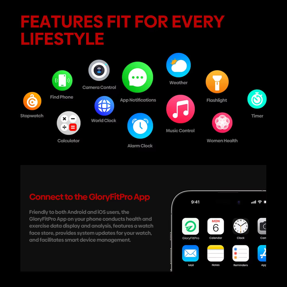 שעון חכם Giberer Vertix Stratos 4 | GPS | AMOLED 1.43" | 170+ ספורט | 5ATM