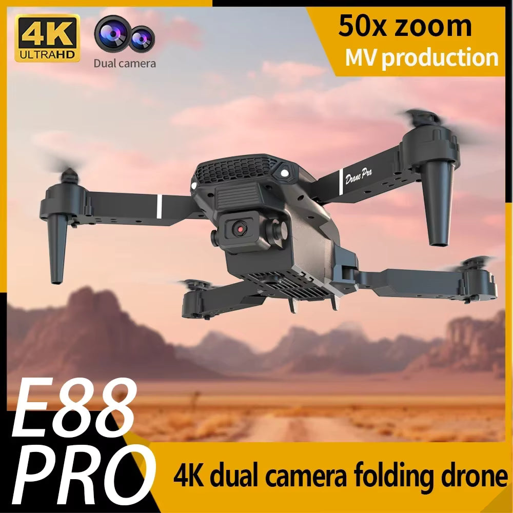 רחפן מיני E88 4K HD עם מצלמה WiFi FPV | מתקפל | שלט מרחוק