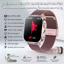 שעון חכם לנשים דגם 2026 | מסך AMOLED 2.0" | ECG | דופק | שיחות BT