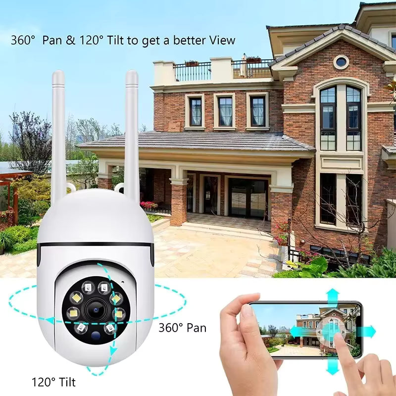 מצלמת אבטחה WiFi 8MP | PTZ 360° | ראיית לילה צבעונית
