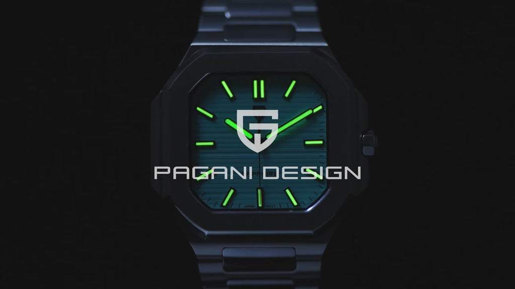 שעון PAGANI DESIGN יוקרתי 2025 | ספיר | פלדת אל-חלד | קוורץ | עמיד למים