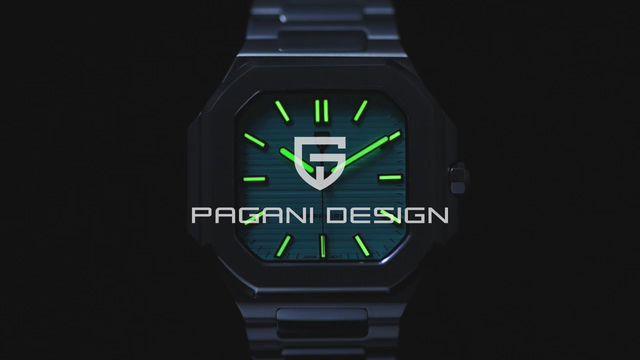שעון PAGANI DESIGN יוקרתי 2025 | ספיר | פלדת אל-חלד | קוורץ | עמיד למים