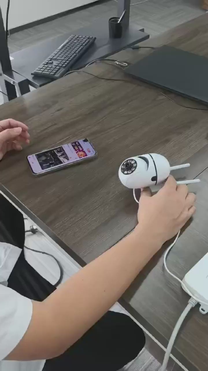 מצלמת אבטחה WiFi 8MP | PTZ 360° | ראיית לילה צבעונית